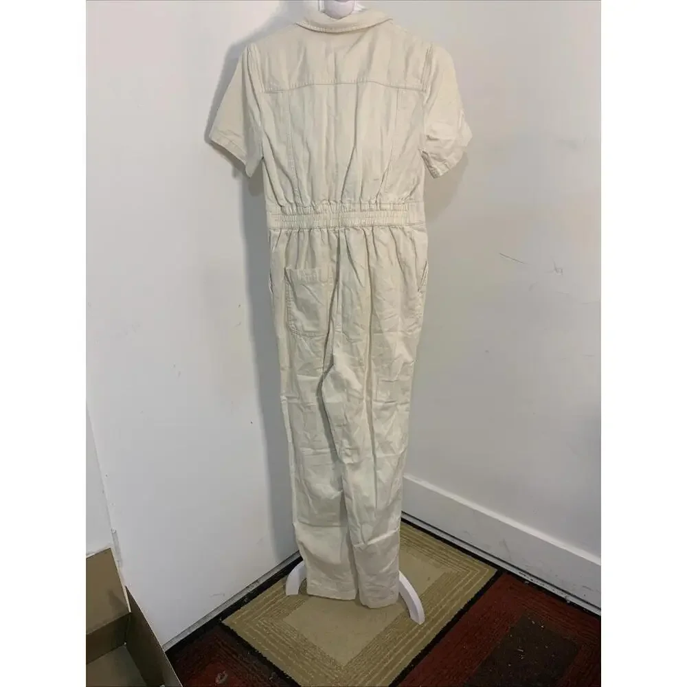 BDG Urban Outfitters utility jumpsuit Snaps Pockets Straight Leg Small - Picture 7 of 13